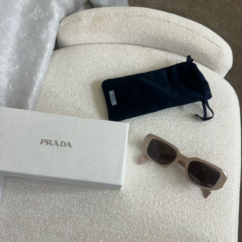 Prada Beige Sunglasses with Case